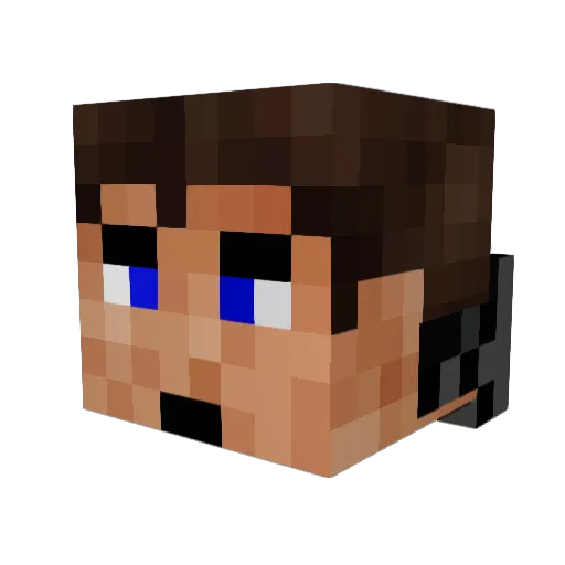 CYRXGRIZZLY Minecraft avatar head, 3D render