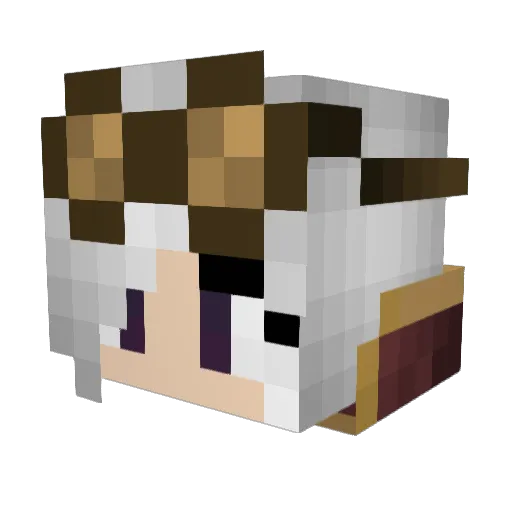 CYZ4188 Minecraft avatar head, 3D render
