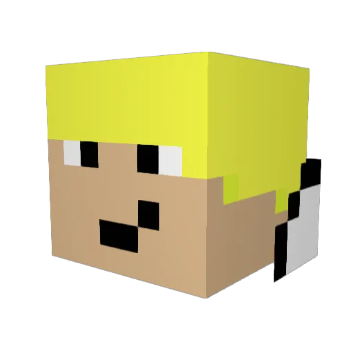 CYeet Minecraft avatar head, 3D render