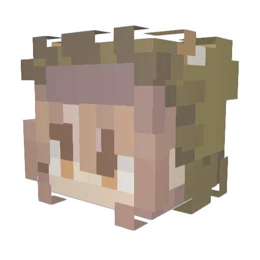 CYjuno Minecraft avatar head, 3D render