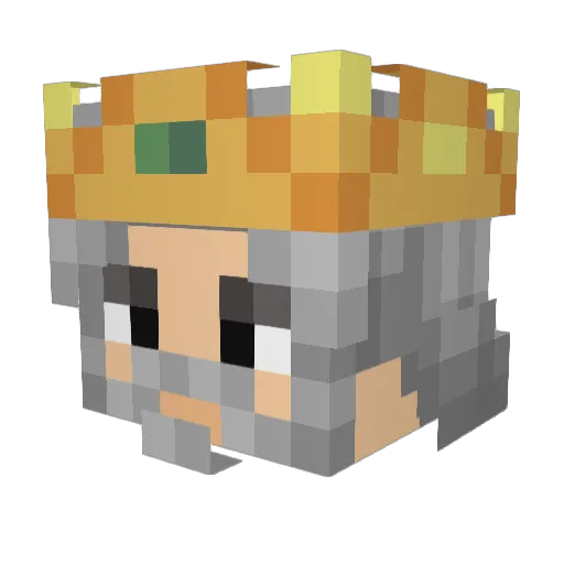 CZBobo Minecraft avatar head, 3D render