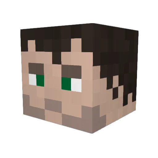 CZHugoCZ Minecraft avatar head, 3D render
