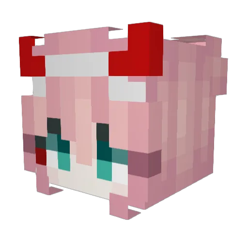 CZNEBYL Minecraft avatar head, 3D render