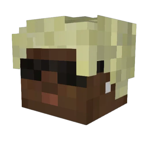 CZRNuts Minecraft avatar head, 3D render