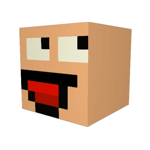 CZWhite11 Minecraft avatar head, 3D render