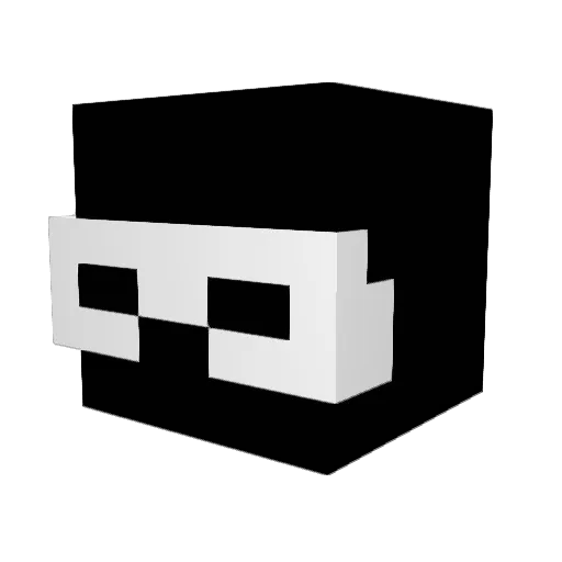CZglitch Minecraft avatar head, 3D render