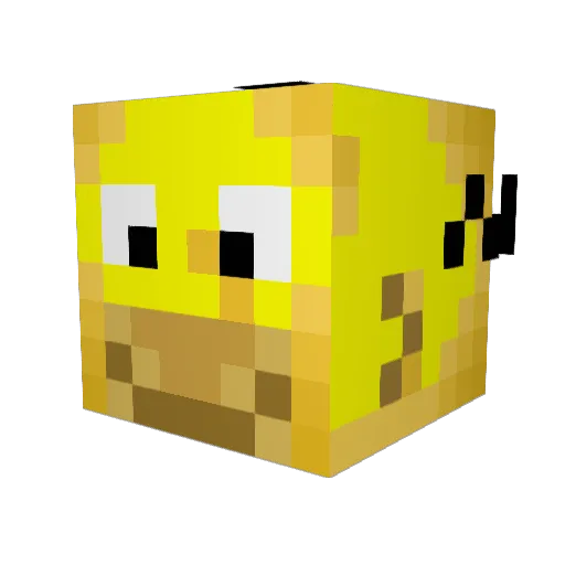 CZkenny Minecraft avatar head, 3D render