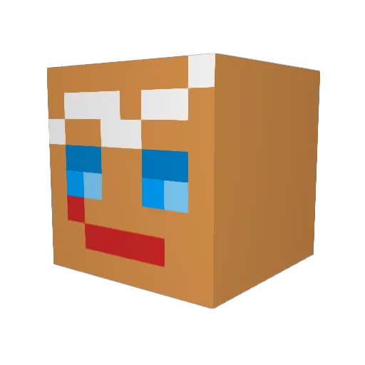 C_3poAssistant Minecraft avatar head, 3D render