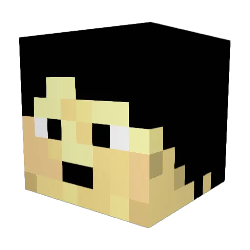 C_Brulee Minecraft avatar head, 3D render