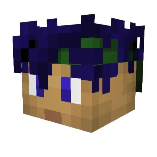 C_D0WG Minecraft avatar head, 3D render