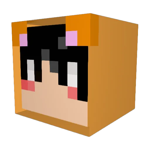 C_DIng Minecraft avatar head, 3D render