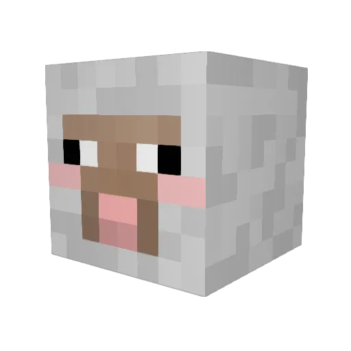 C_H_O_N_K_ Minecraft avatar head, 3D render