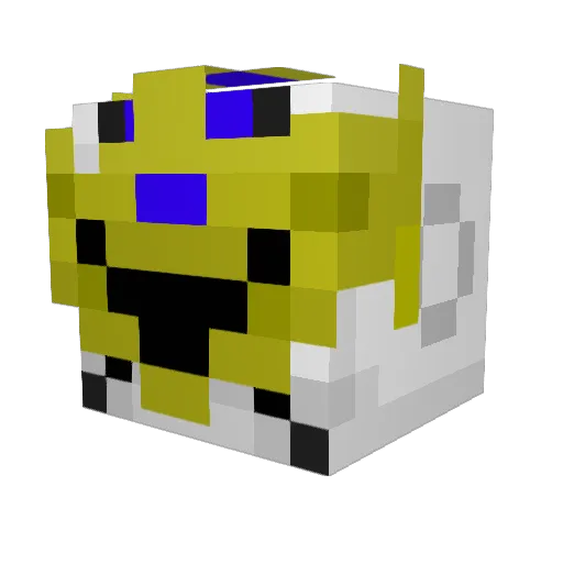 C_Melody Minecraft avatar head, 3D render