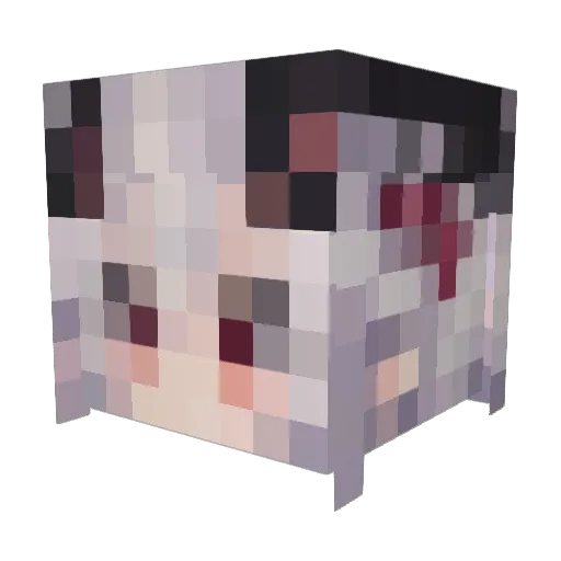 C_MingYu Minecraft avatar head, 3D render
