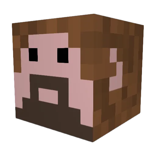 C_T_V Minecraft avatar head, 3D render