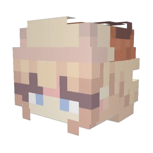 C_UP Minecraft avatar head, 3D render