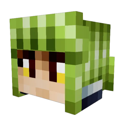 C_cos Minecraft avatar head, 3D render