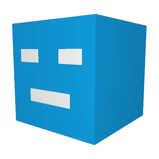 C_lo_ud_y Minecraft avatar head, 3D render