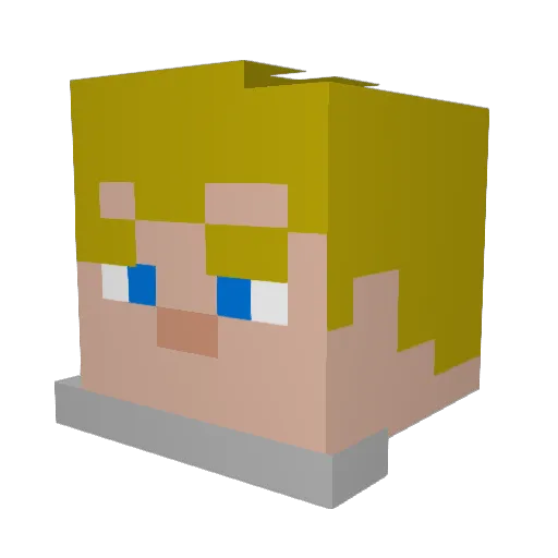 C_ryz Minecraft avatar head, 3D render