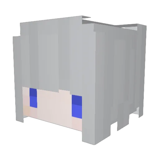Ca11 Minecraft avatar head, 3D render