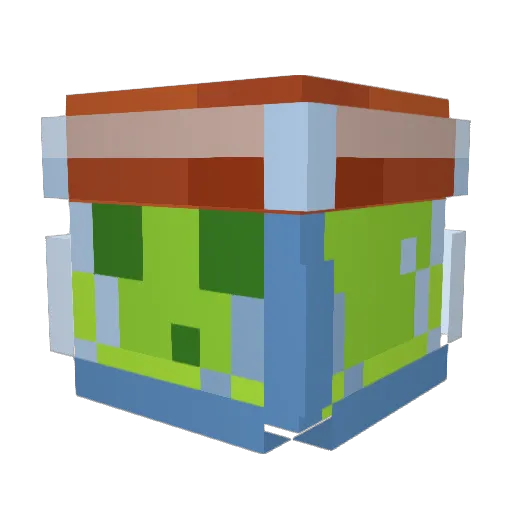 Ca13ronazo Minecraft avatar head, 3D render
