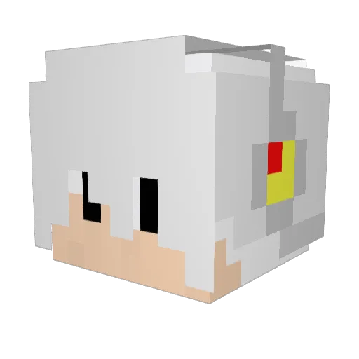 Ca1Ba Minecraft avatar head, 3D render
