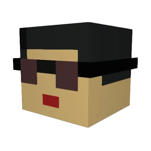 Ca1vin04 Minecraft avatar head, 3D render
