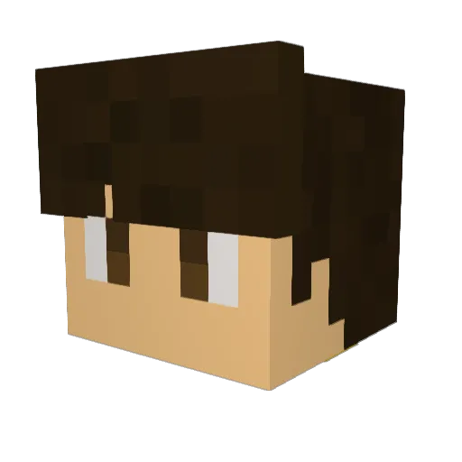 Ca3lan Minecraft avatar head, 3D render