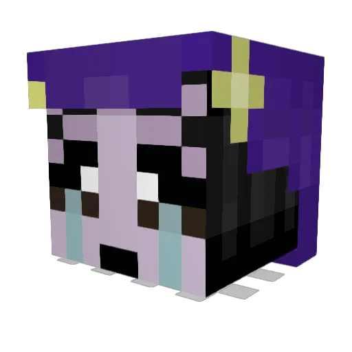 Ca6oose Minecraft avatar head, 3D render