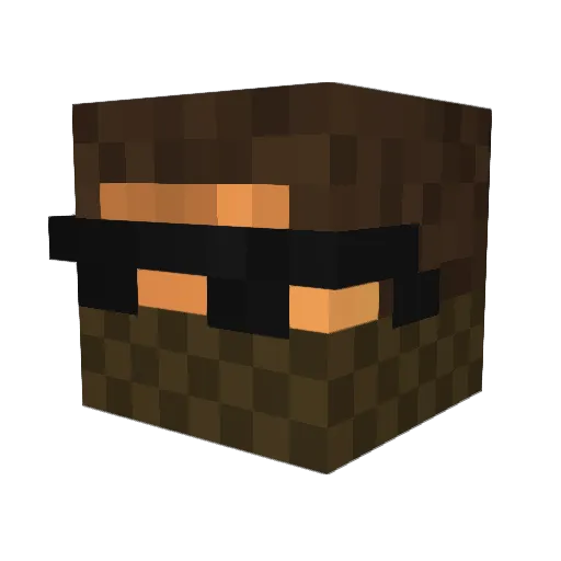 Ca7S Minecraft avatar head, 3D render
