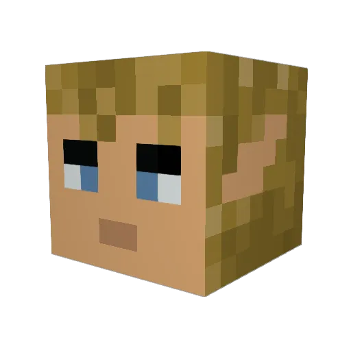 CaIIMeLenny Minecraft avatar head, 3D render