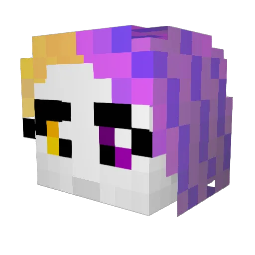 CaIara Minecraft avatar head, 3D render