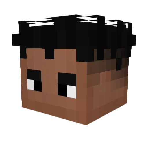 CaLaZ Minecraft avatar head, 3D render