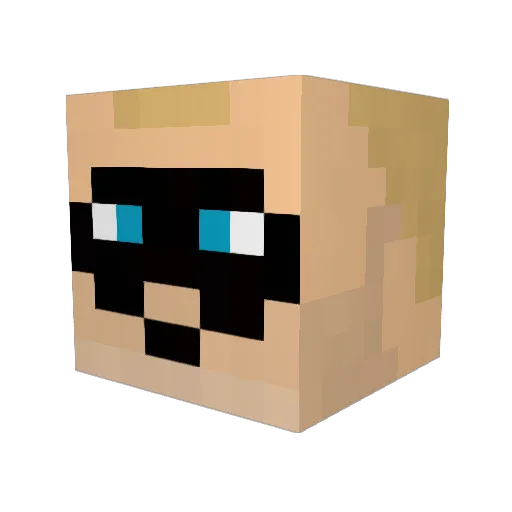 CaMeLLiAs Minecraft avatar head, 3D render