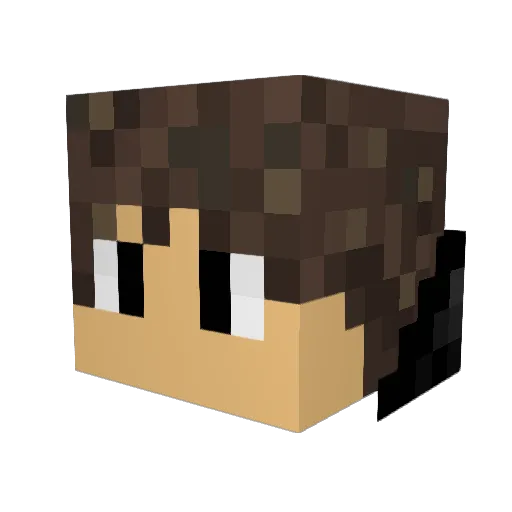 CaMiGo Minecraft avatar head, 3D render