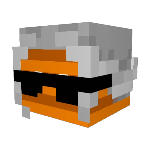 CaRRot209 Minecraft avatar head, 3D render