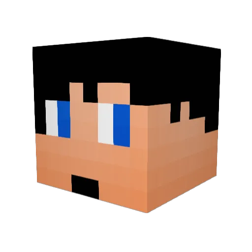 CaRryRichard Minecraft avatar head, 3D render