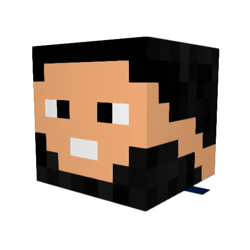 CaSe6iX Minecraft avatar head, 3D render