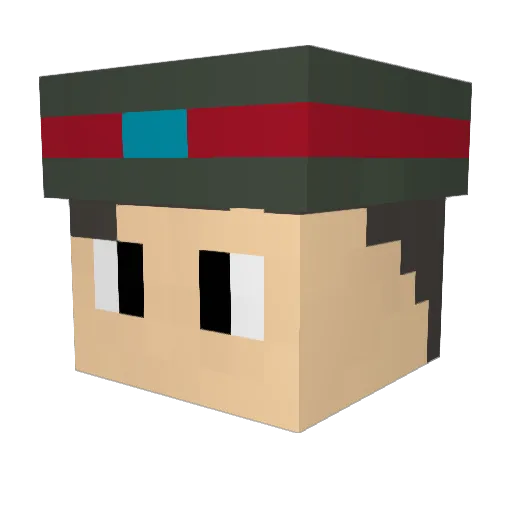 Ca_vuv Minecraft avatar head, 3D render