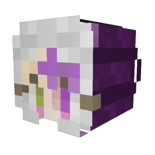 Caakeyy Minecraft avatar head, 3D render