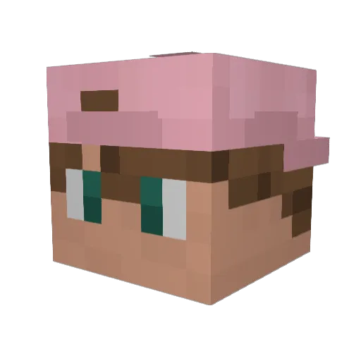 Caaltbleq Minecraft avatar head, 3D render