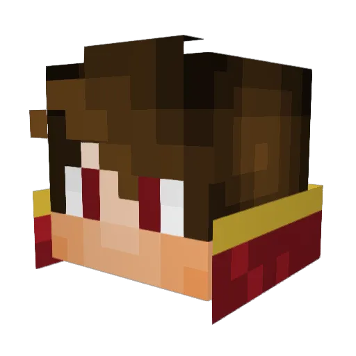 Caamoz Minecraft avatar head, 3D render