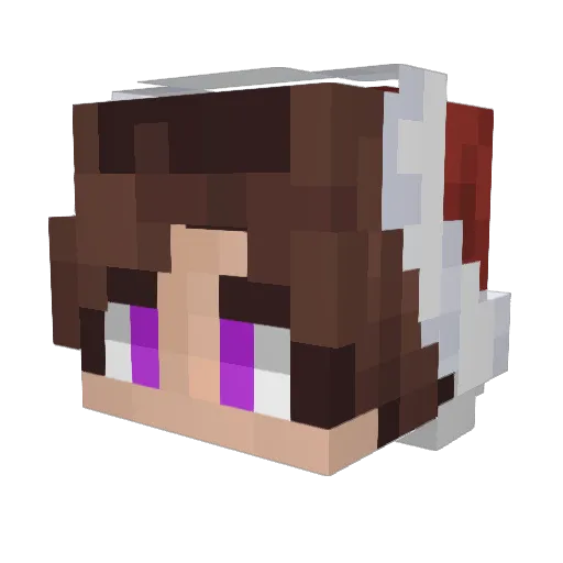 Caape Minecraft avatar head, 3D render