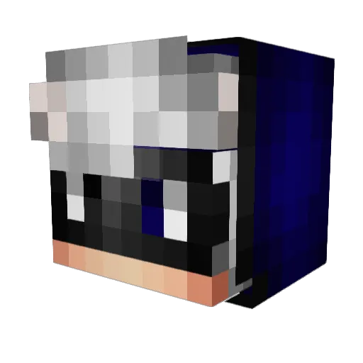 Caarrot Minecraft avatar head, 3D render