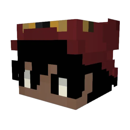 Caawn Minecraft avatar head, 3D render