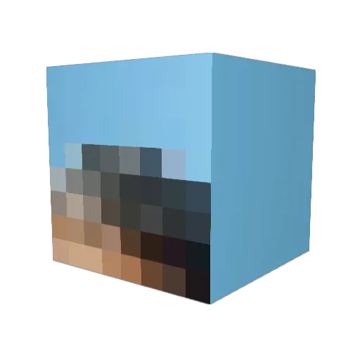 Cabal1x Minecraft avatar head, 3D render