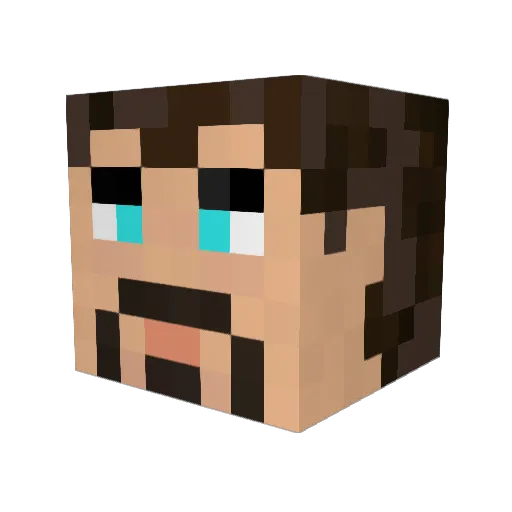 Cabal Minecraft avatar head, 3D render