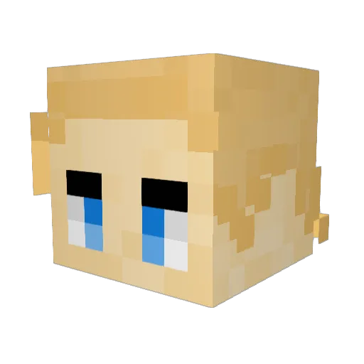 Cabbage72 Minecraft avatar head, 3D render