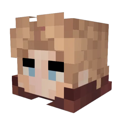 CabbageCommander Minecraft avatar head, 3D render