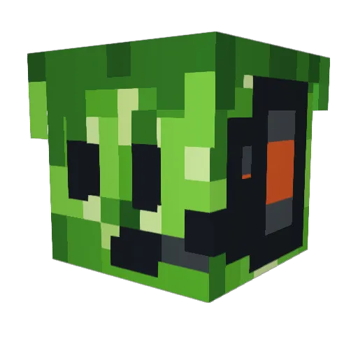 CabbageGaming_YT Minecraft avatar head, 3D render